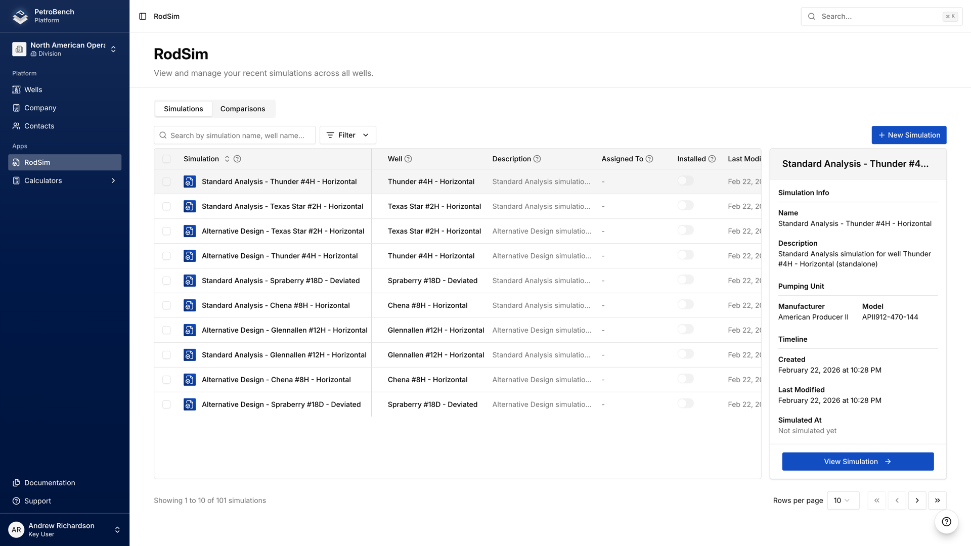 Versioned Scenario History Interface