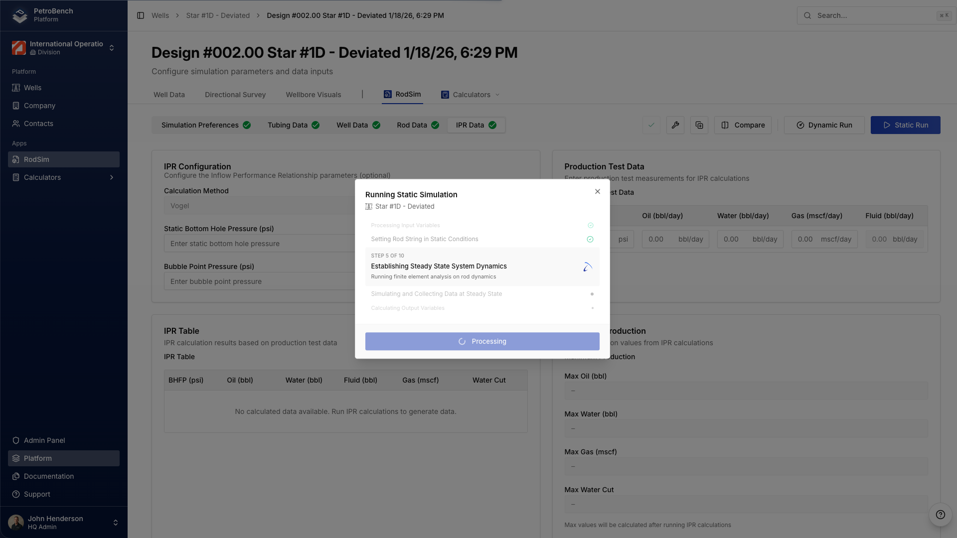 Performant Simulation Engine